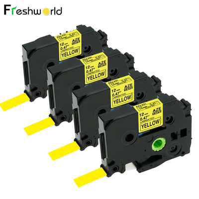 4PK TZe-631 TZ631 compatível com irmão P Touch Label Tape 12mm PT-H100 amarelo fornecedor