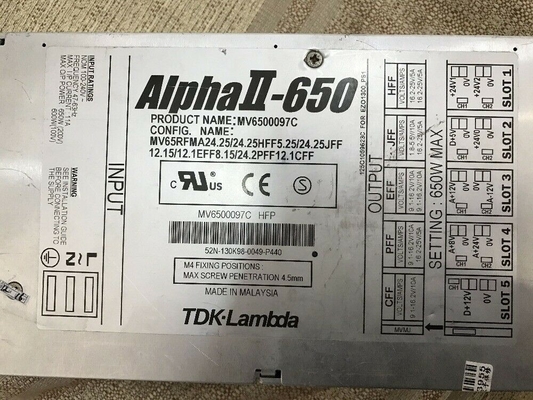 Peça sobresselente de Minilab da fronteira 550/570/590 de Fuji da alfa 650 da FONTE de alimentação DENSEI LAMBDA fornecedor