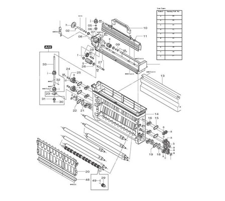 Placa de 349D1060189C 349D1060189D 349d1060189, lado da cremalheira para Fuji 550/570 de minilab (PS1) fornecedor